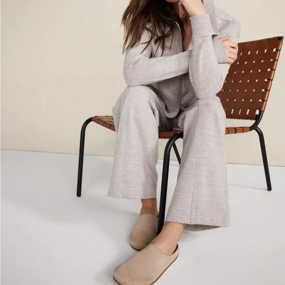 Beige Suede Clogs/Mules - Picture 2 of 7